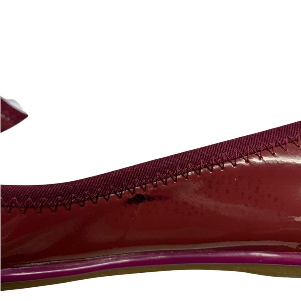 Coach Poppy Caper Magenta Patent Leather Embellished‎ Ballet Flats - Picture 12 of 13
